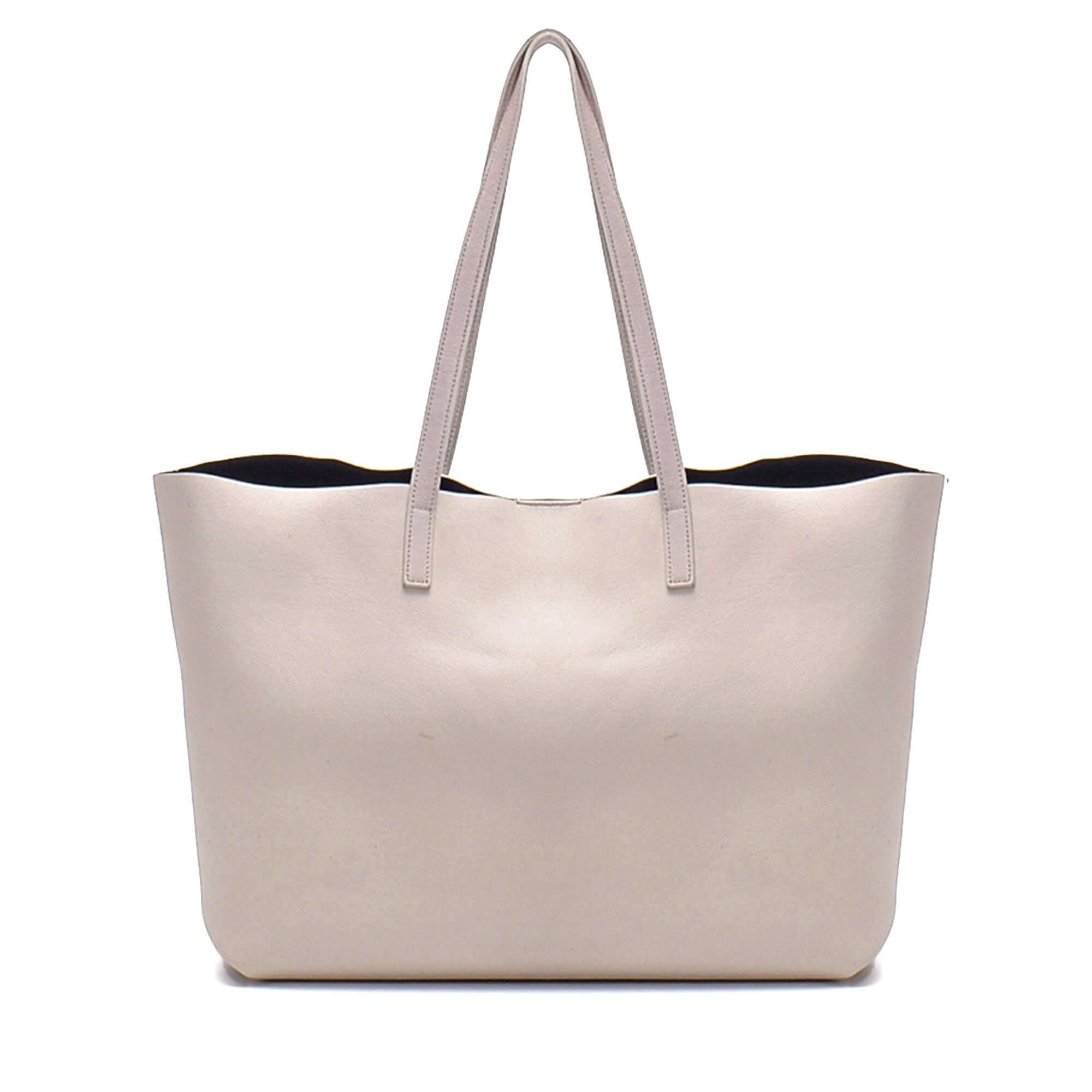 Yves Saint Laurent - White Leather East West Tote Bag